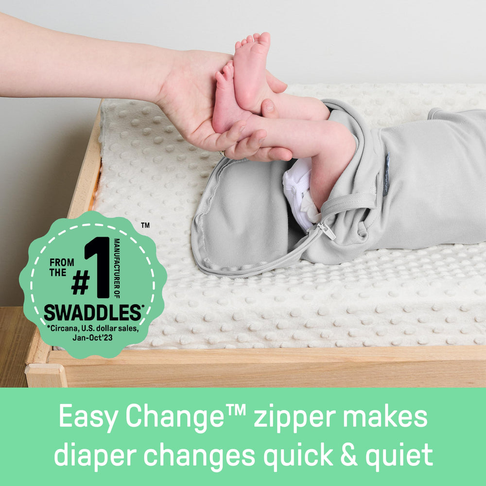 SwaddleMe Easy Change Swaddle wings are adjustable for a secure fit