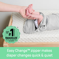 SwaddleMe Easy Change Swaddle wings are adjustable for a secure fit