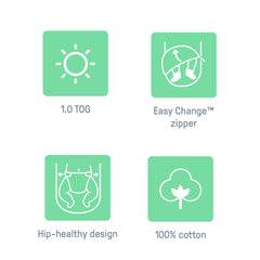 SwaddleMe hip healthy design leaves room for legs and hips