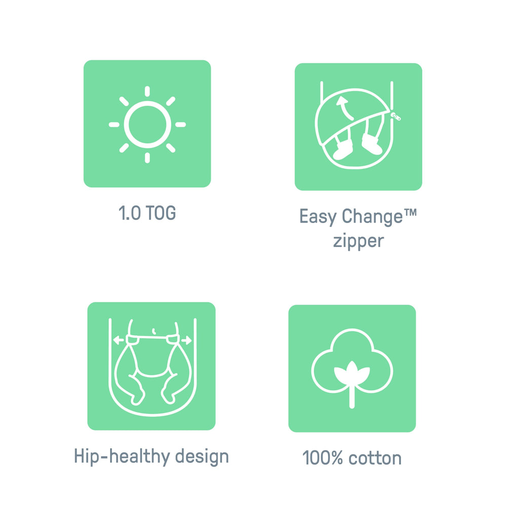 SwaddleMe hip-healthy design leaves room for tiny legs and hip movement