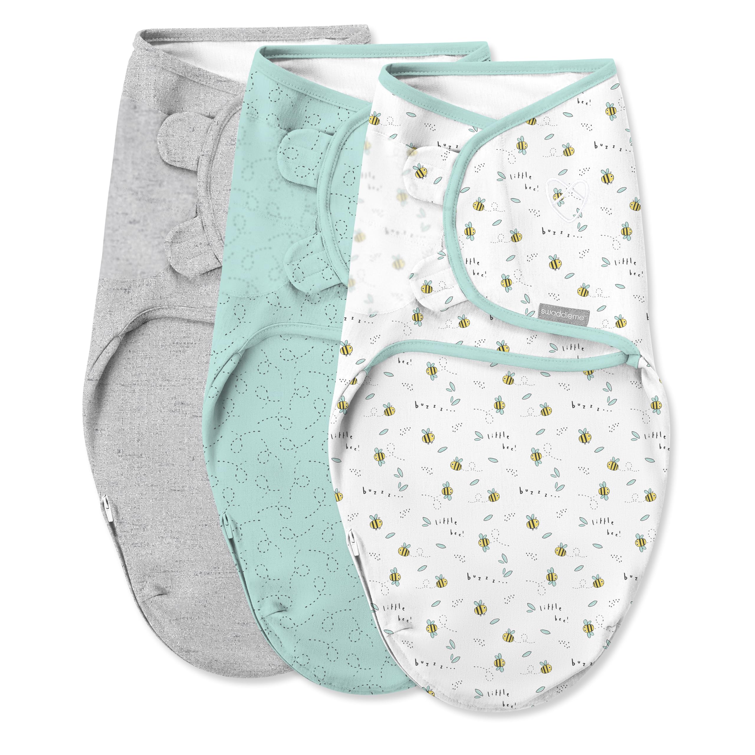SwaddleMe Easy Change Swaddle bottom zipper for quick diaper changes