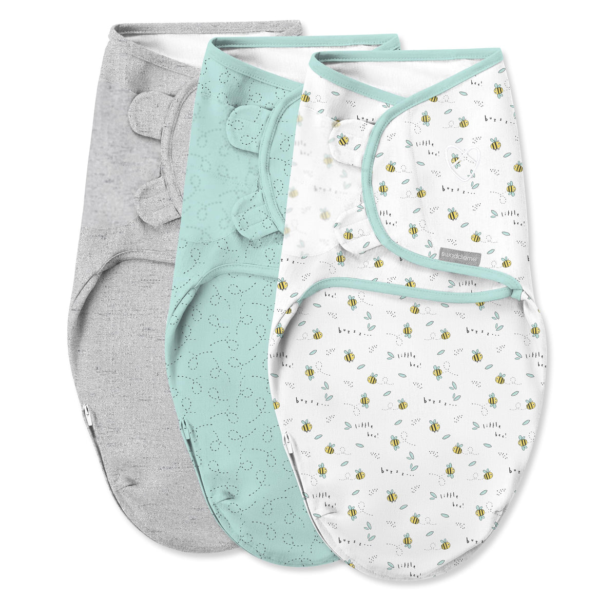 SwaddleMe Easy Change Swaddle bottom zipper for quick diaper changes