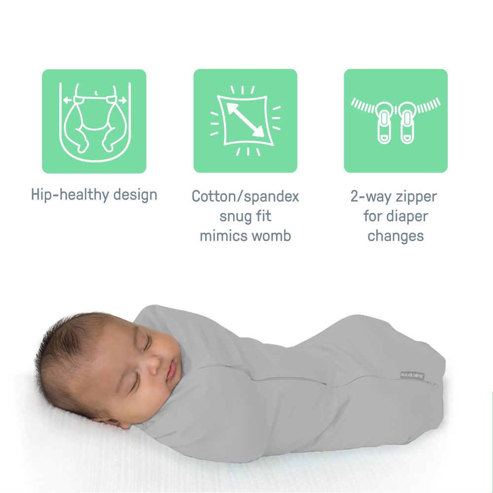 SwaddleMe by Ingenuity Pod easy diaper changes in a secure cocoon.