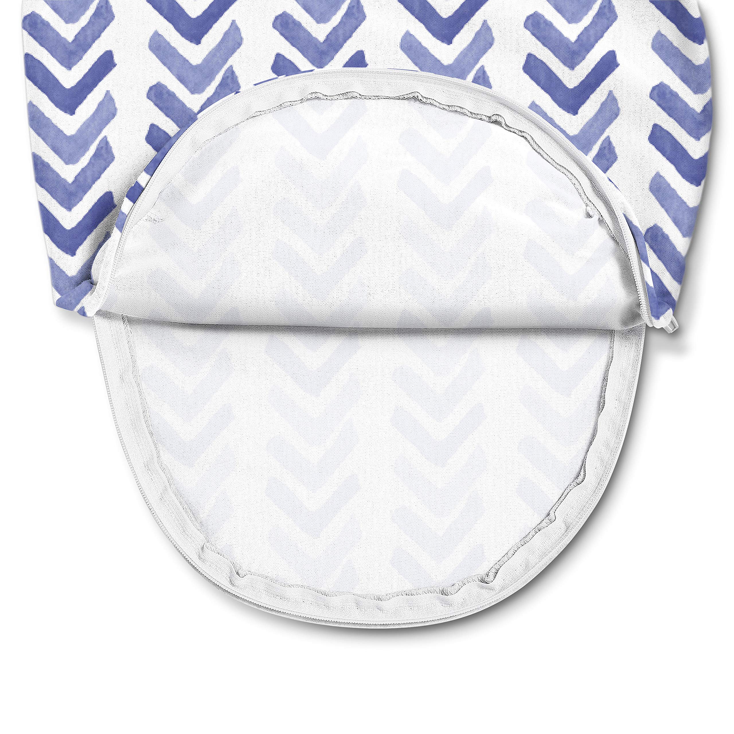 SwaddleMe Luxe Easy Change Swaddle Water Color Indigo zipper for easy diaper changes