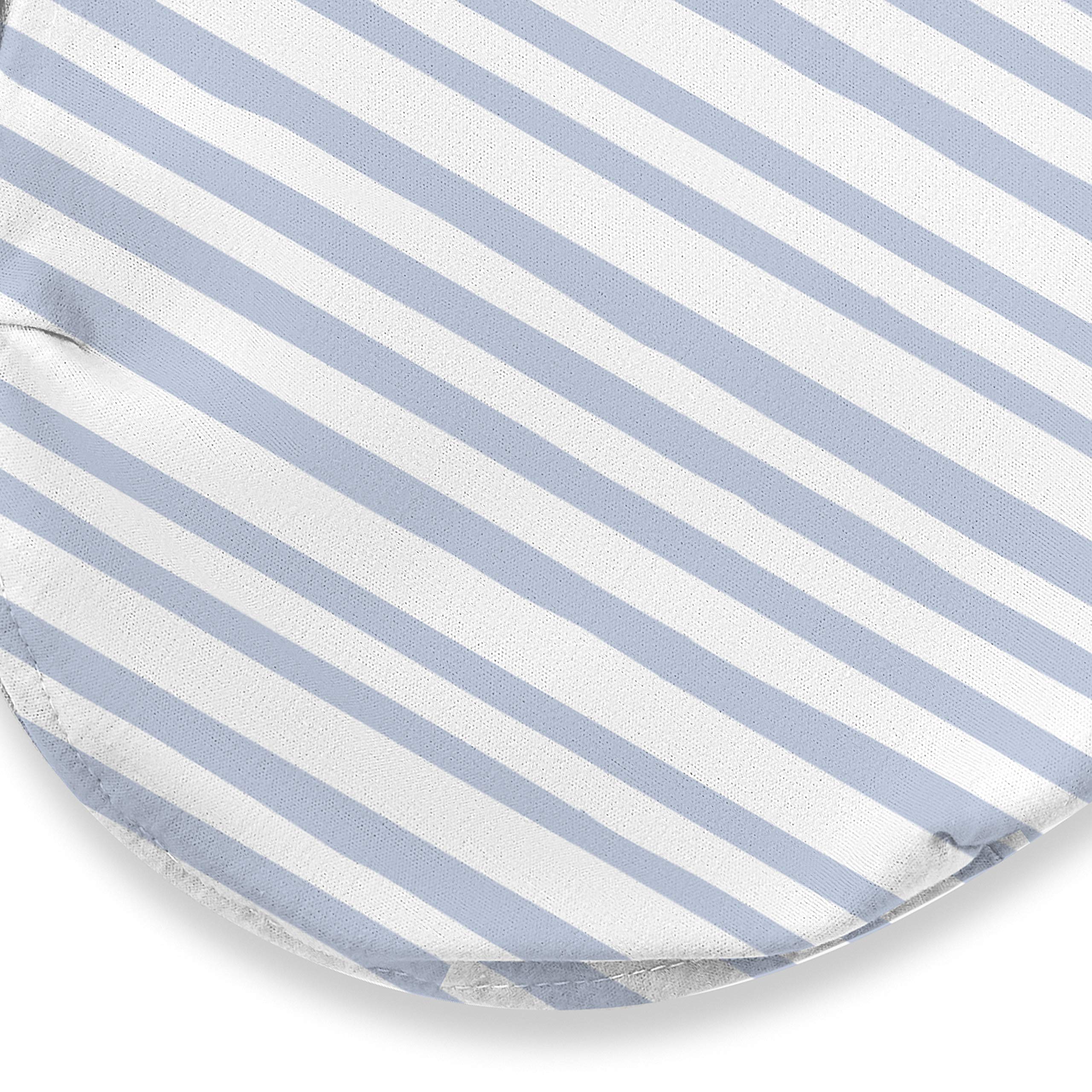 SwaddleMe Luxe Easy Change Swaddle Water Color Indigo soft fabric against baby’s skin