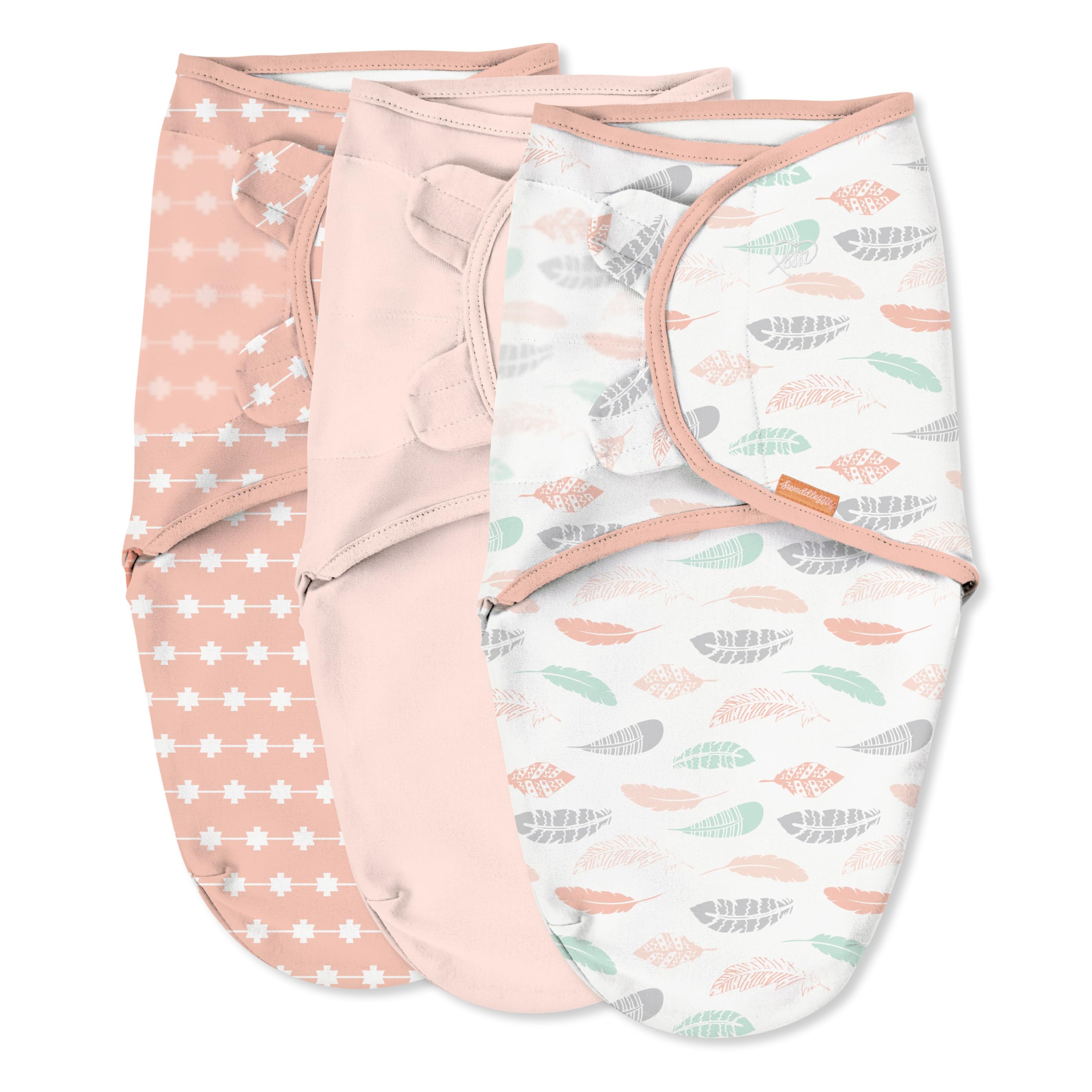 SwaddleMe Original Swaddle Coral Days with secure wings for calm sleep support