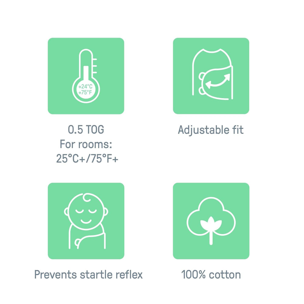 SwaddleMe Original Swaddle wings with adjustable closures show secure fit for peaceful sleep