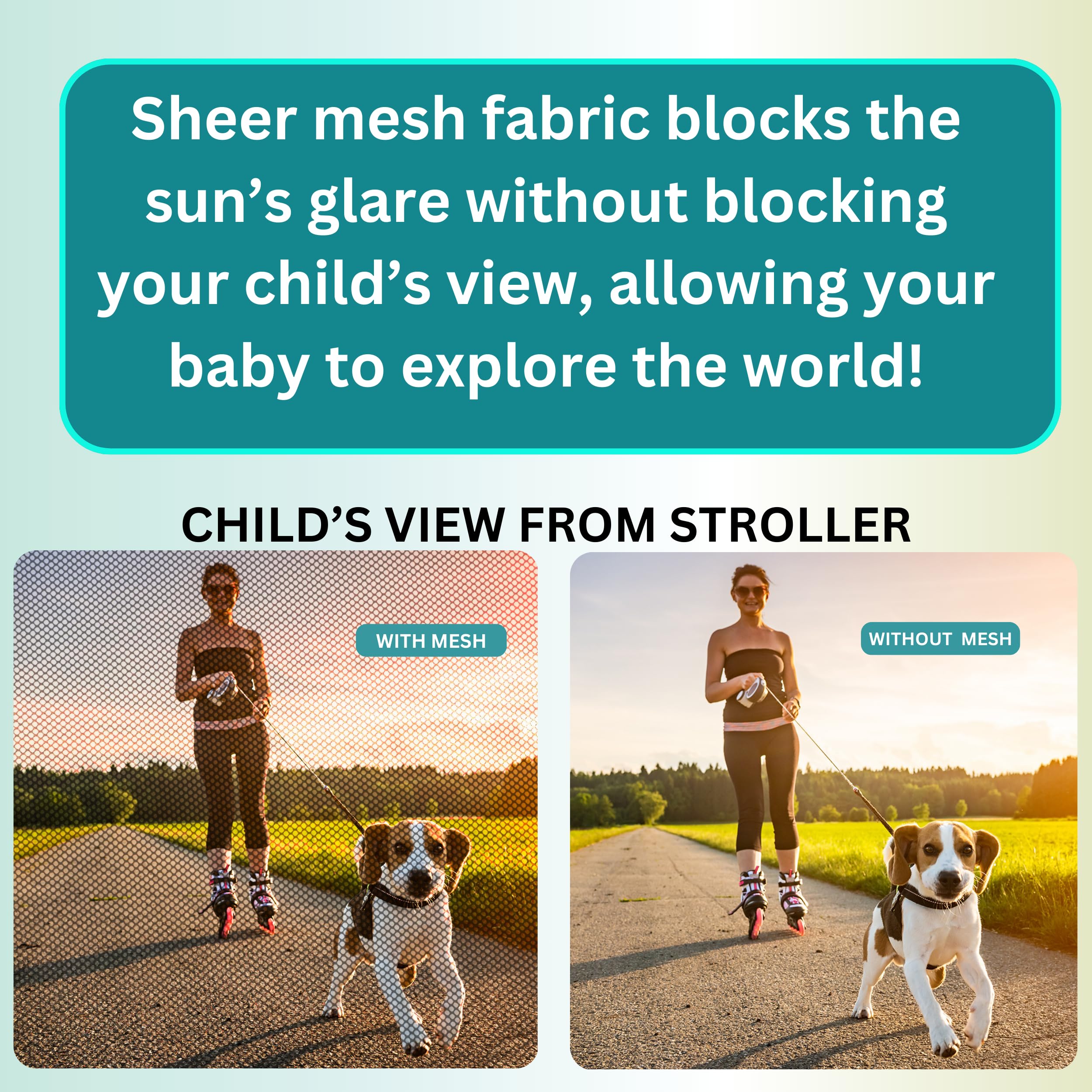 Swanoo car-seat compatibility net used as a versatile shade cover.