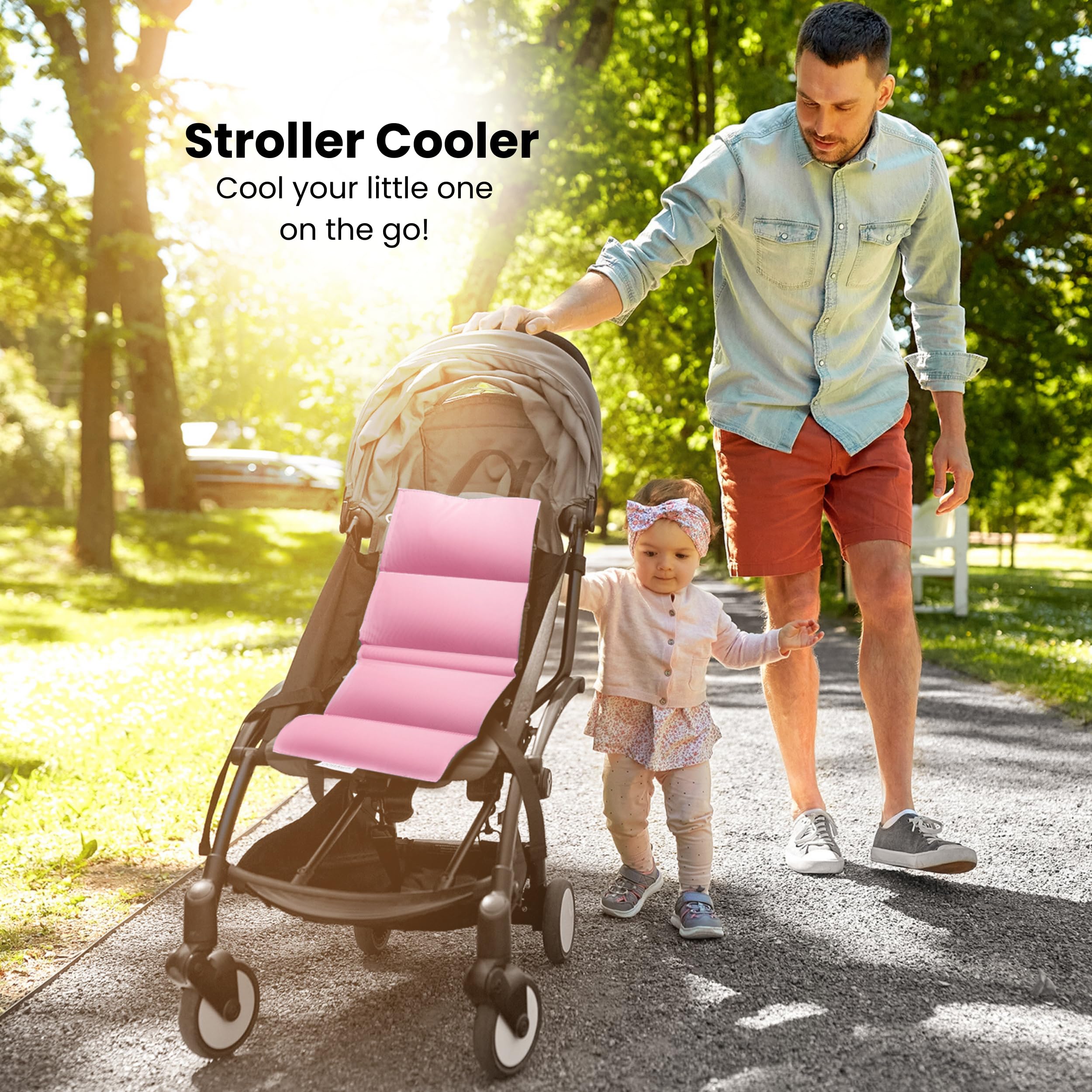 Swanoo cooling pad in car seat doubles as stroller insert