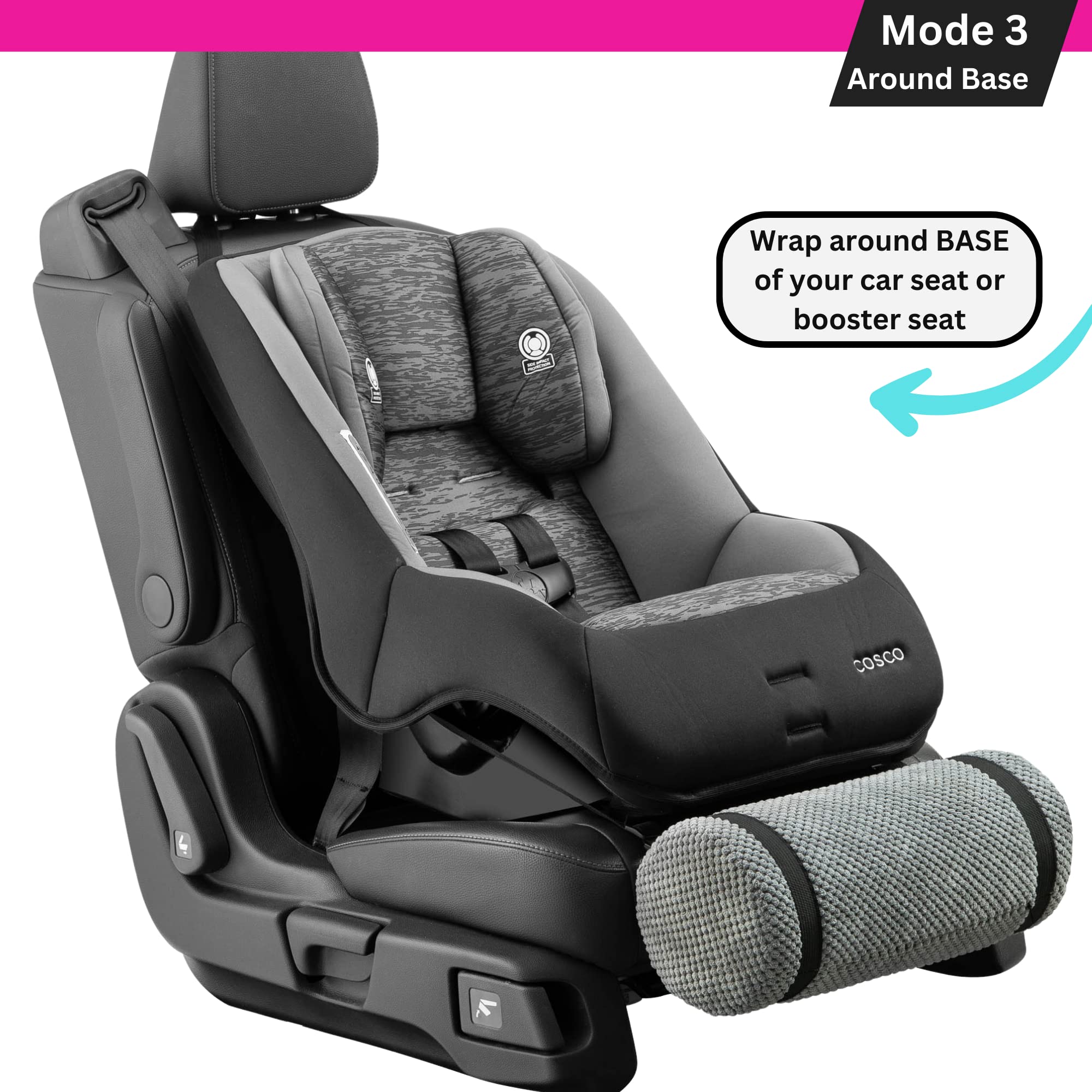 Swanoo universal-fit foot rest for most vehicles with quick, easy installation.