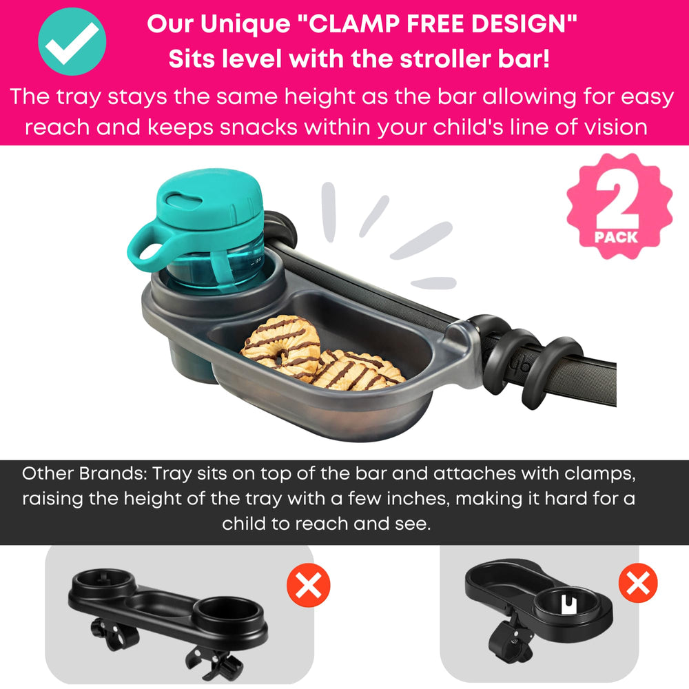 Swanoo easy-install stroller tray simplifies setup before outings