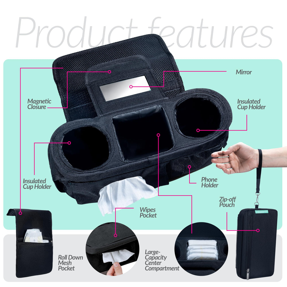 Swanoo cup holder holds a large bottle for easy hydration on the go.
