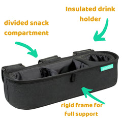 Swanoo insulated sippy cup holder maintains drink temperature.
