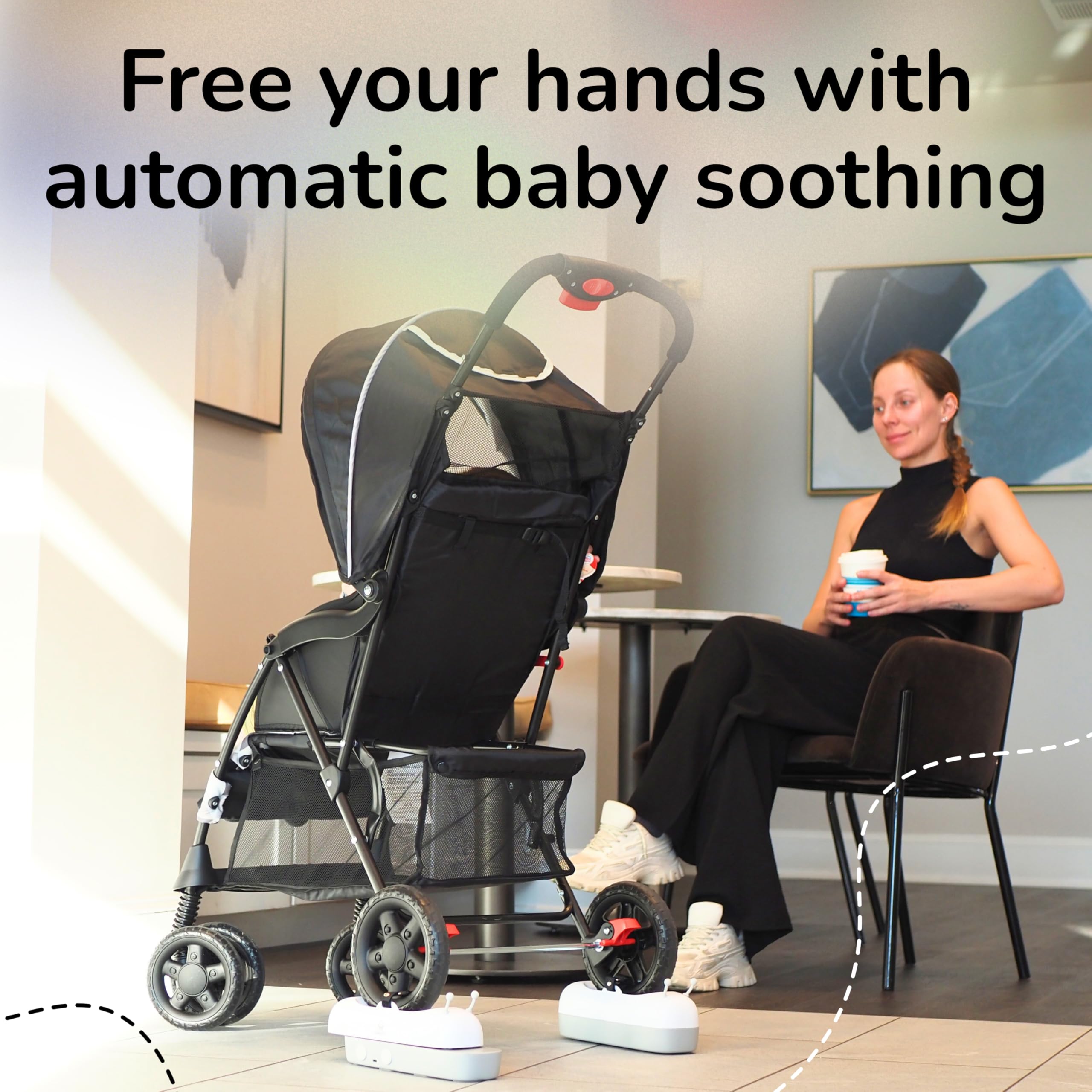 SwaySo anti-slip pads and Velcro straps ensure secure, stable rocking