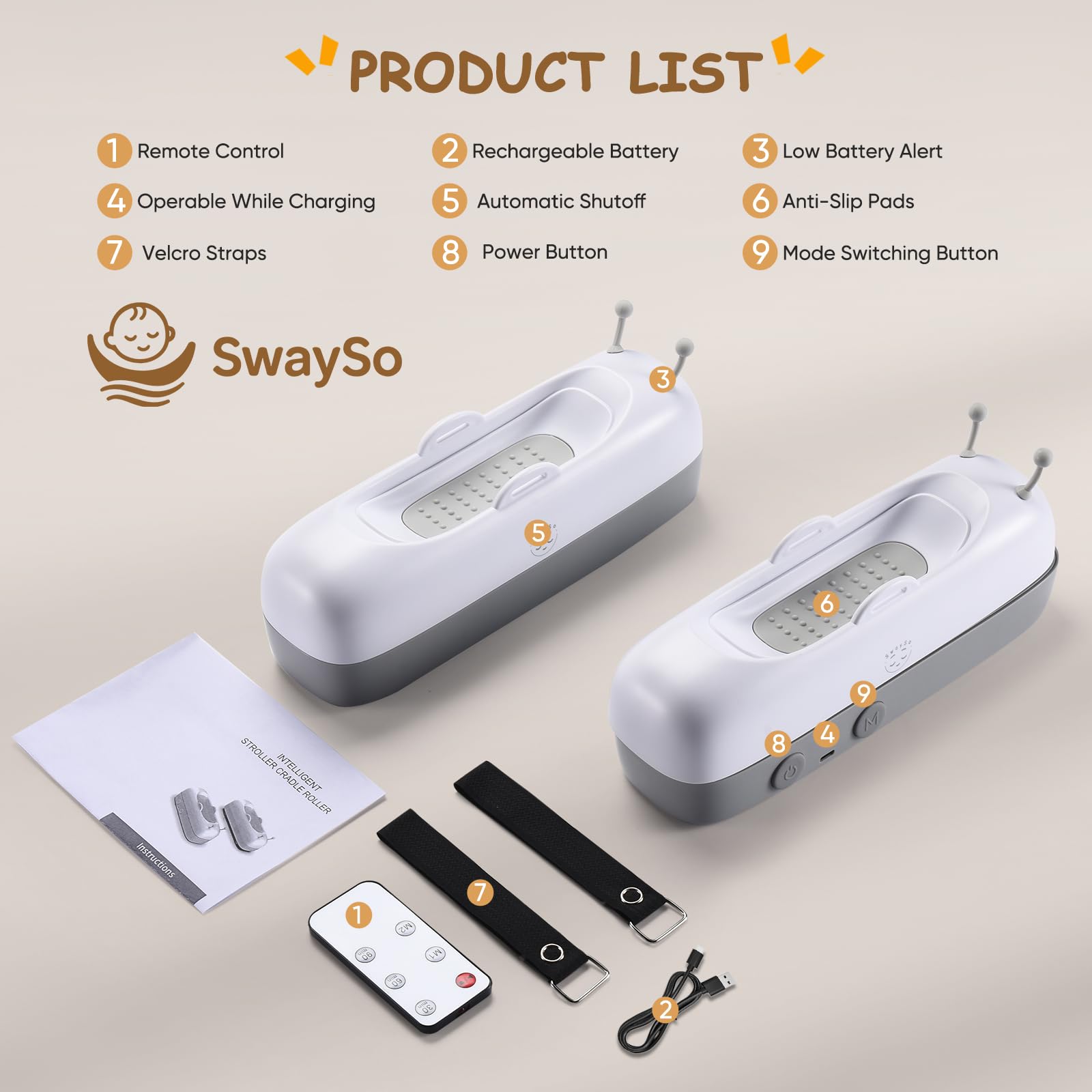 SwaySo infant soother travel setup serves as newborn essential for calm moments