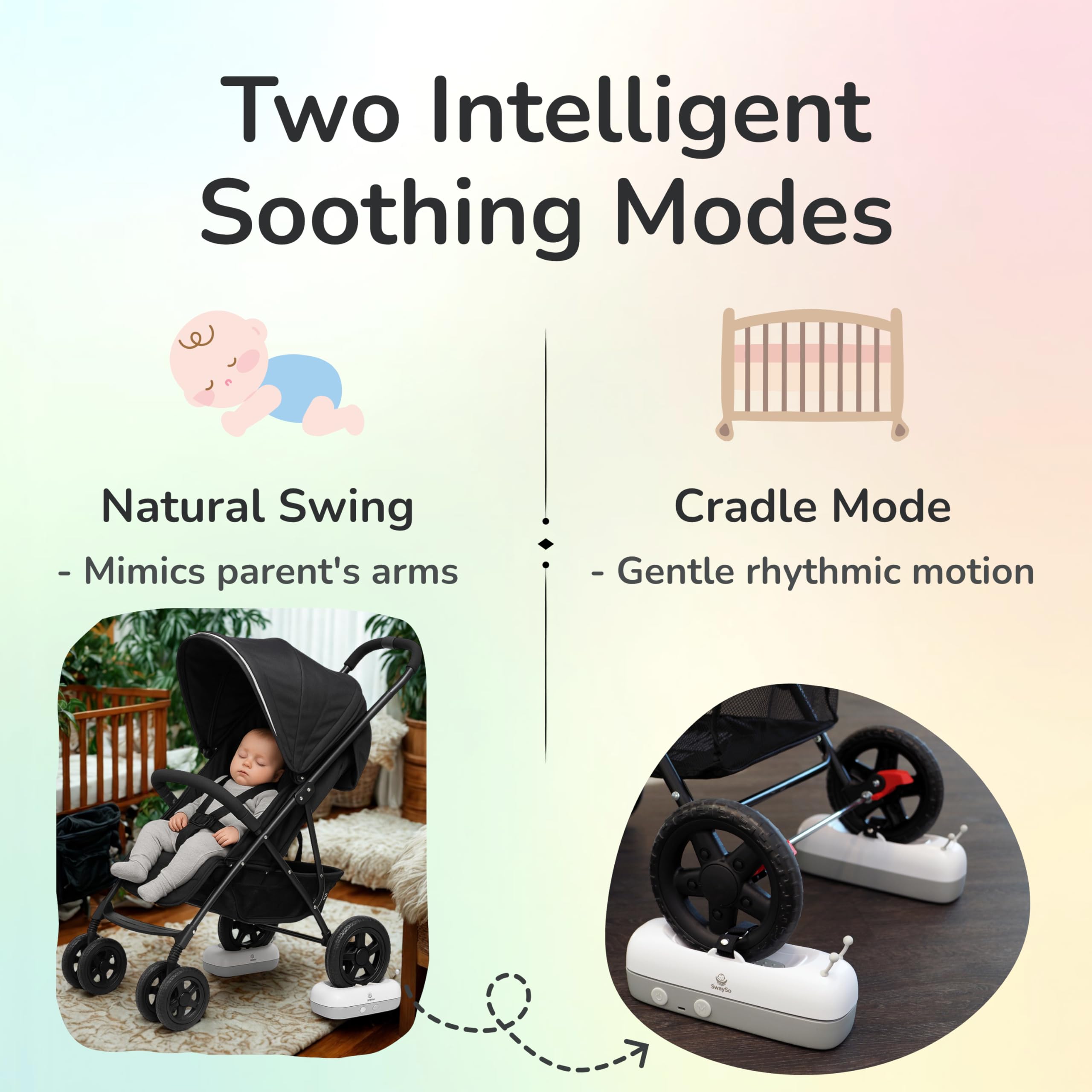 SwaySo Type-C battery powers long-lasting soothing on the go