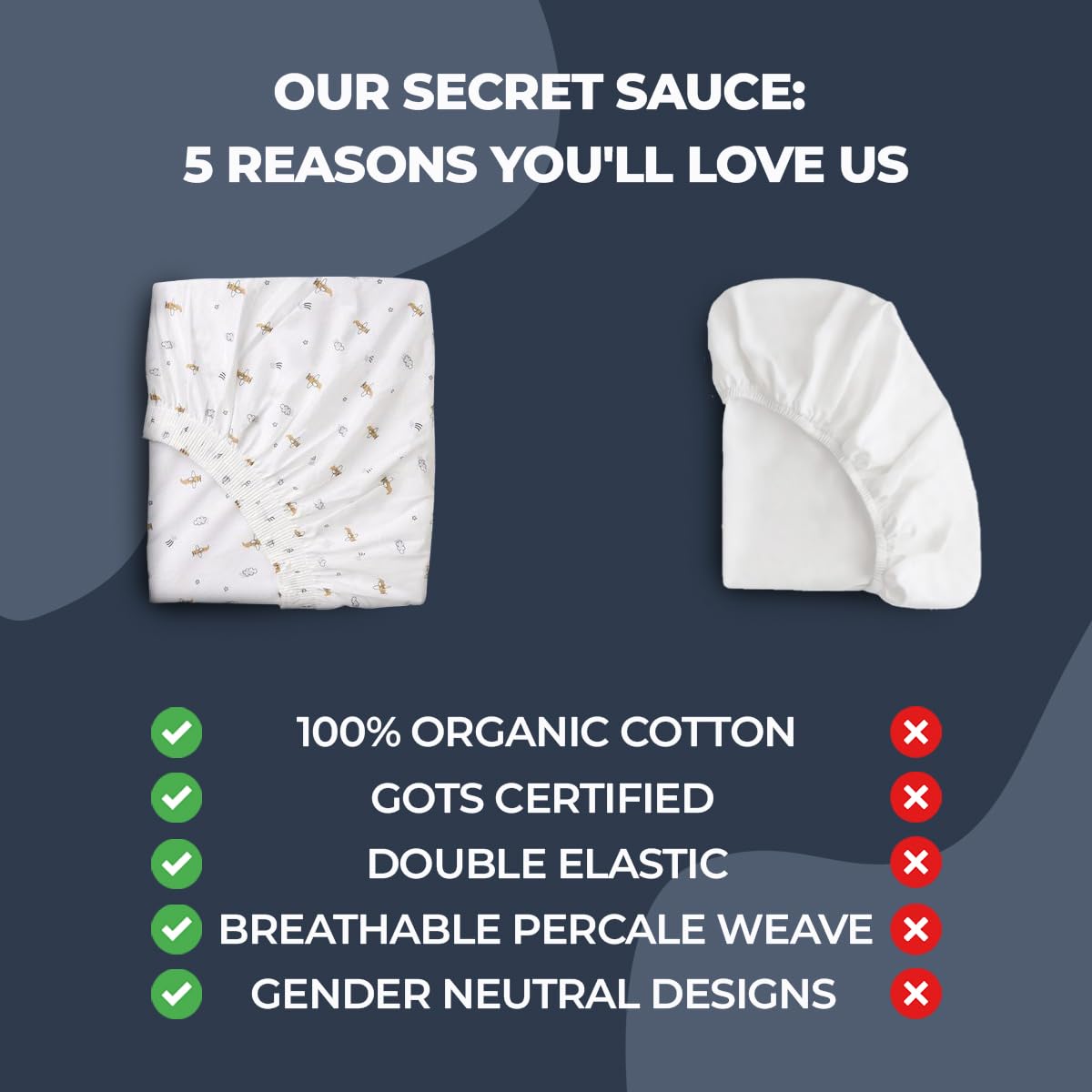 Sweave organic cotton texture close-up showing breathable softness and gentle touch.