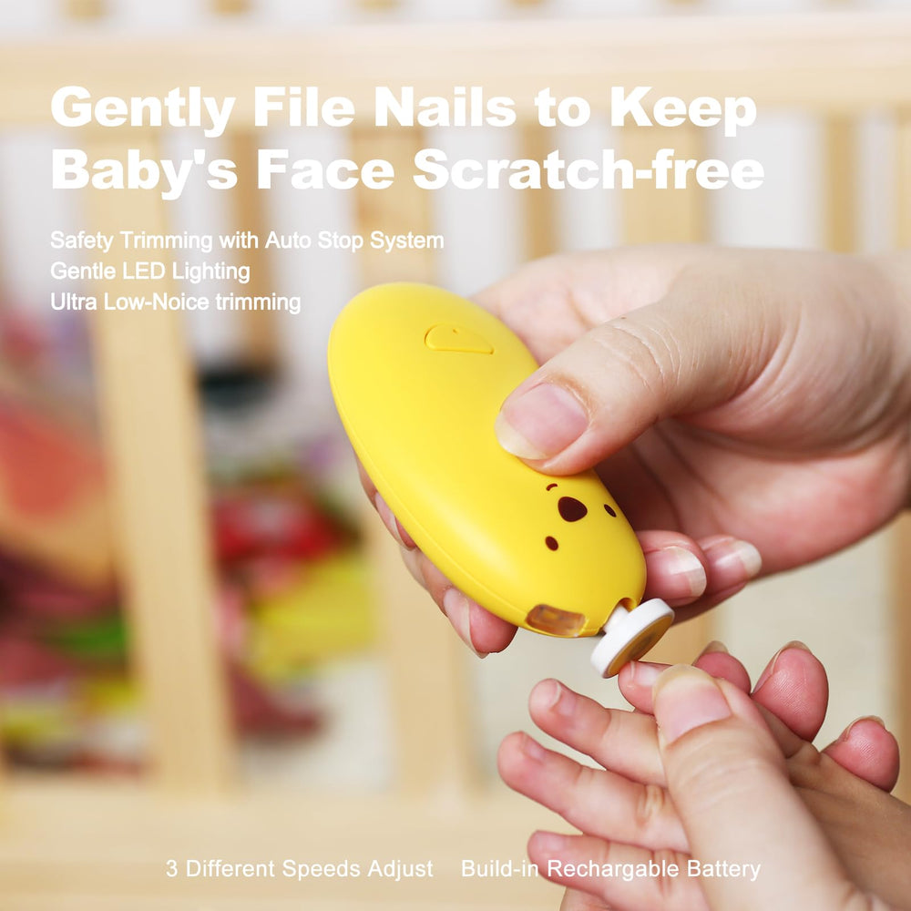 SweeBe nail file electric showing LED light for precise night grooming
