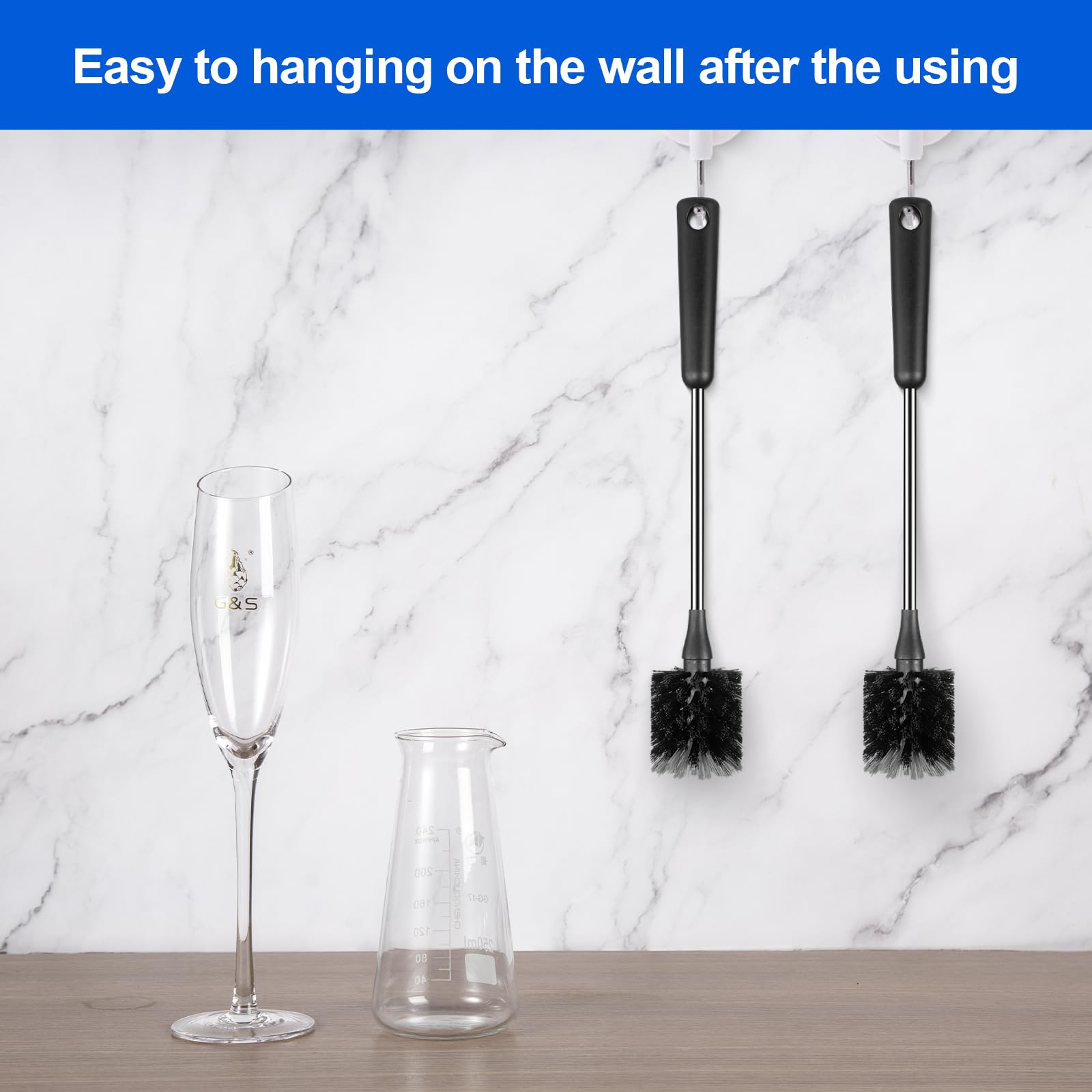 SweeBe bottle brush storage-drying features hanging hole for quick air drying.