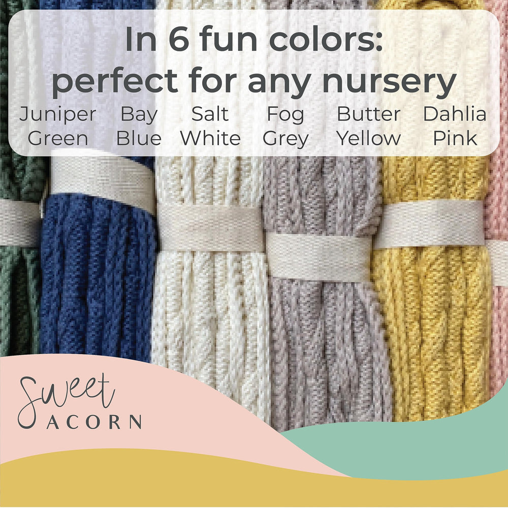 Sweet Acorn knit blanket organic cotton yarn is gentle on baby's skin