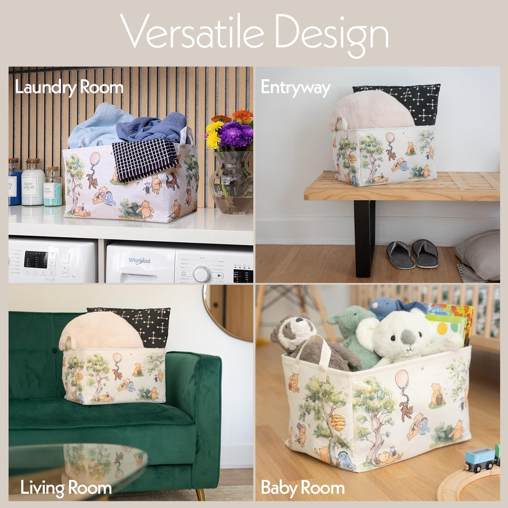 Sweet Baby Co Winnie Pooh basket cotton-linen material with durable stitching