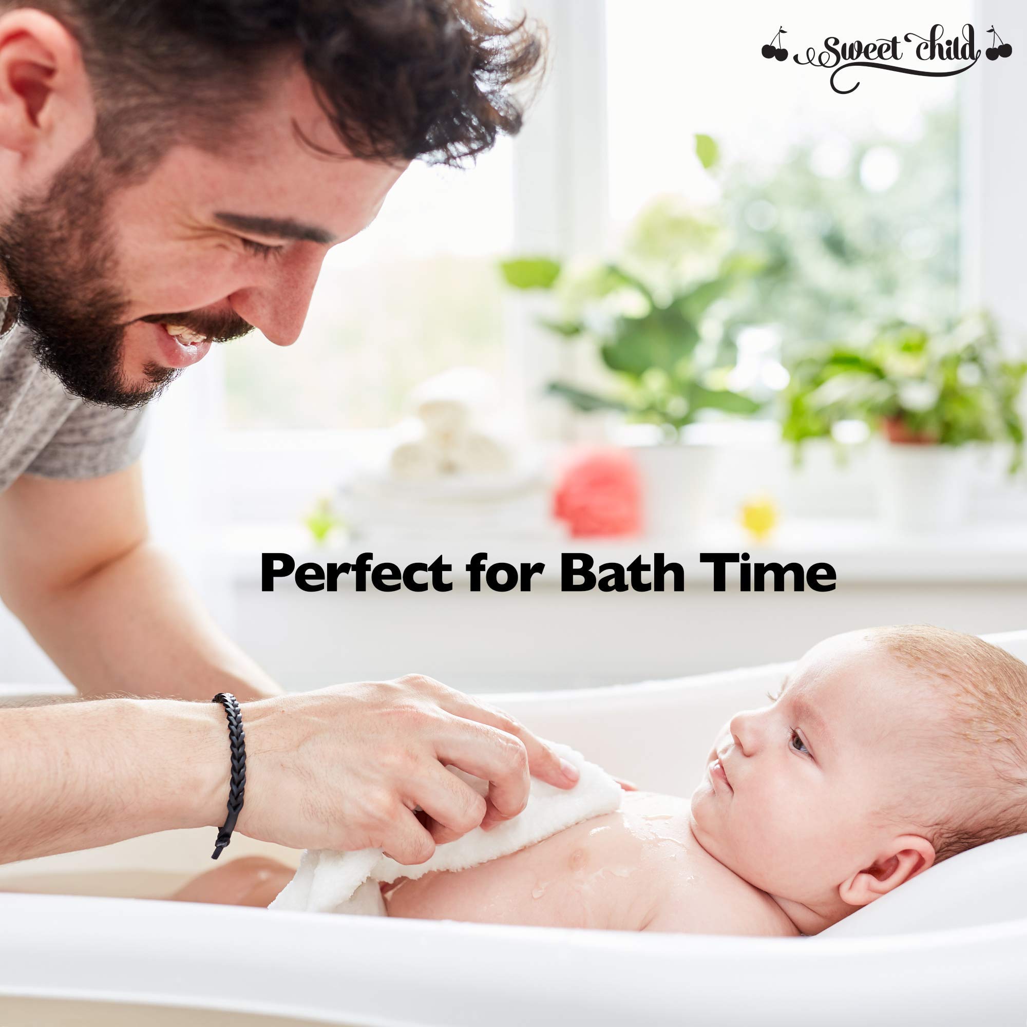 Sweet Child durable-fiber washcloth highlights long-lasting softness.