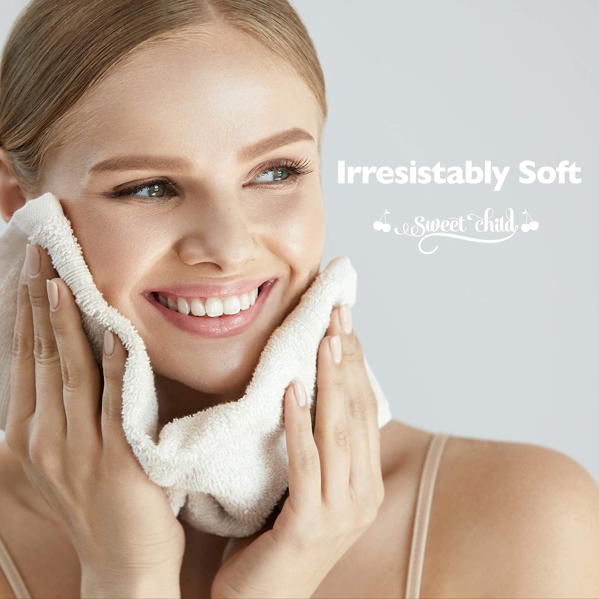 Sweet Child multi-use washcloth used as bath and wipe cloth.