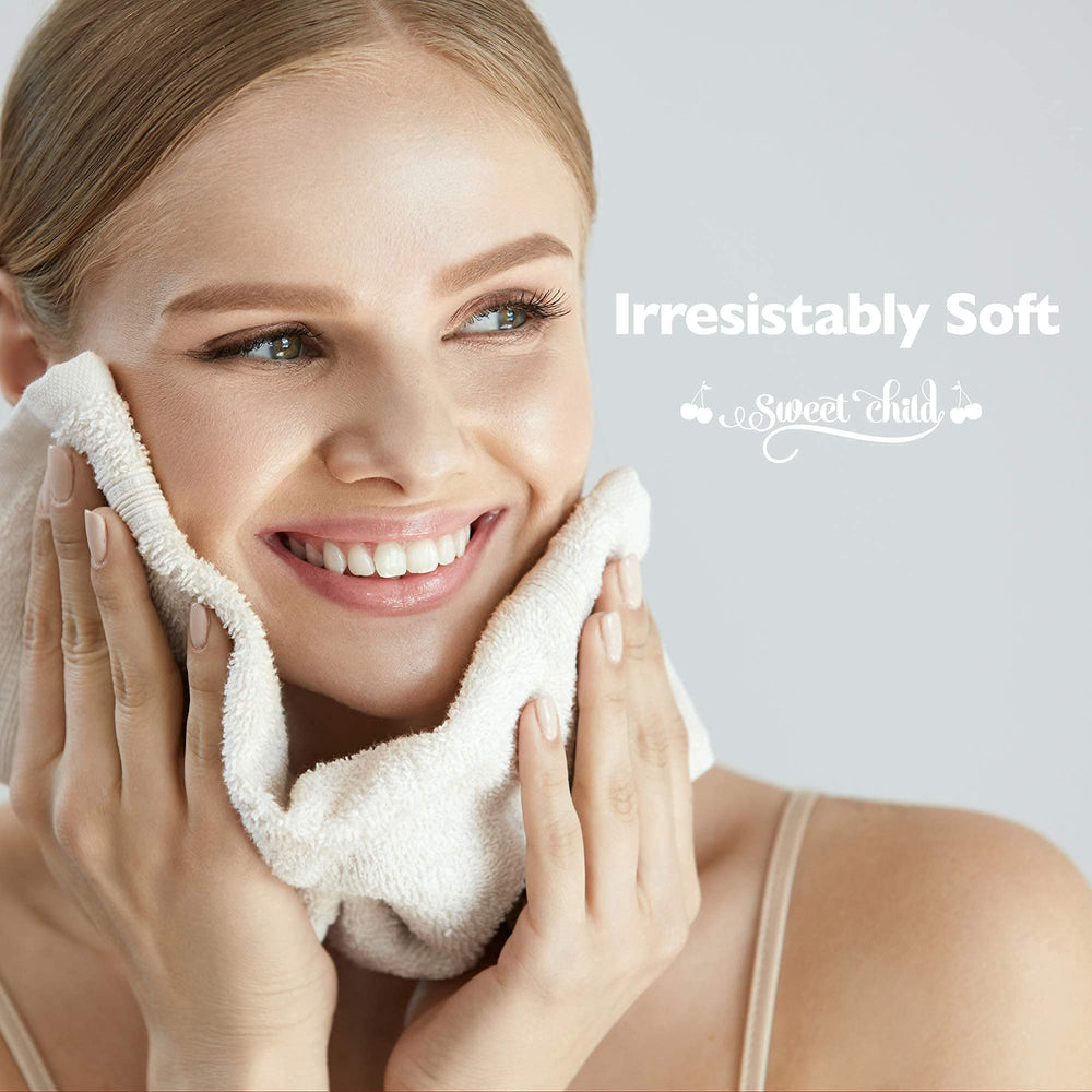 Sweet Child multi-use washcloth used as bath and wipe cloth.
