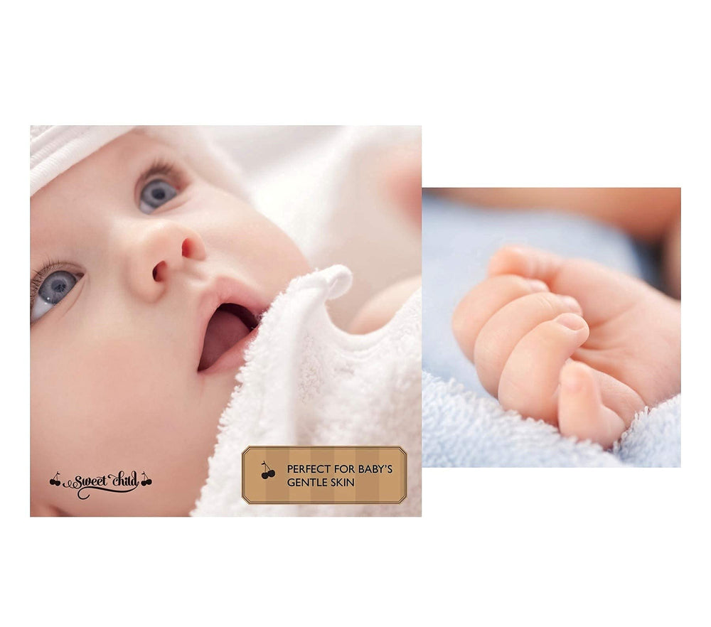 Sweet Child travel-friendly washcloths compact for on-the-go routines.