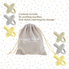 Sweet Child pacifiers with 3 air holes for improved airflow and safer soothing