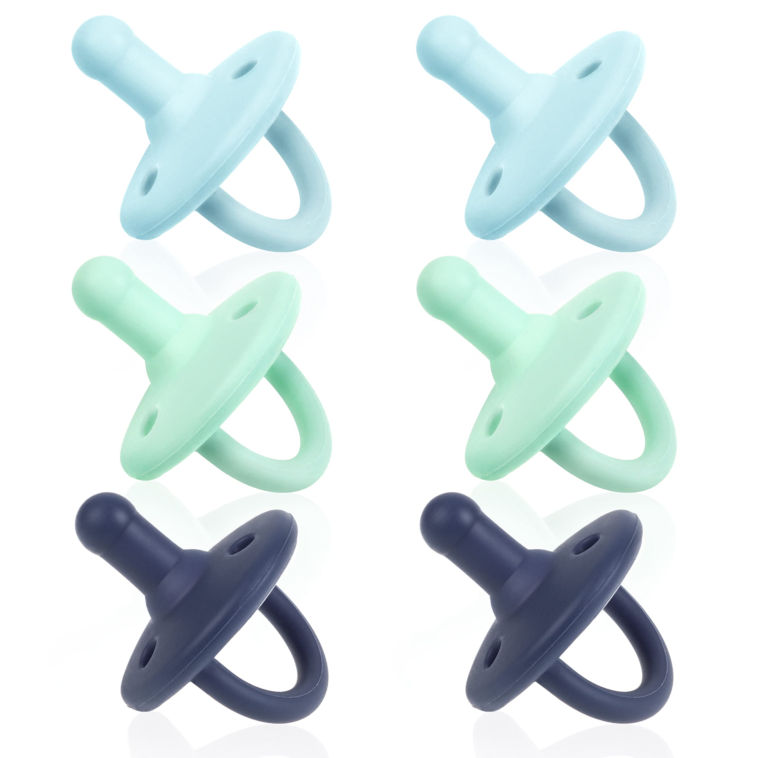 Sweet Child pacifiers six-pack in ultra-light silicone for soothing babies