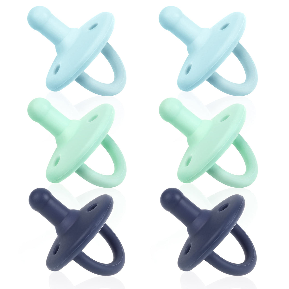 Sweet Child pacifiers six-pack in ultra-light silicone for soothing babies