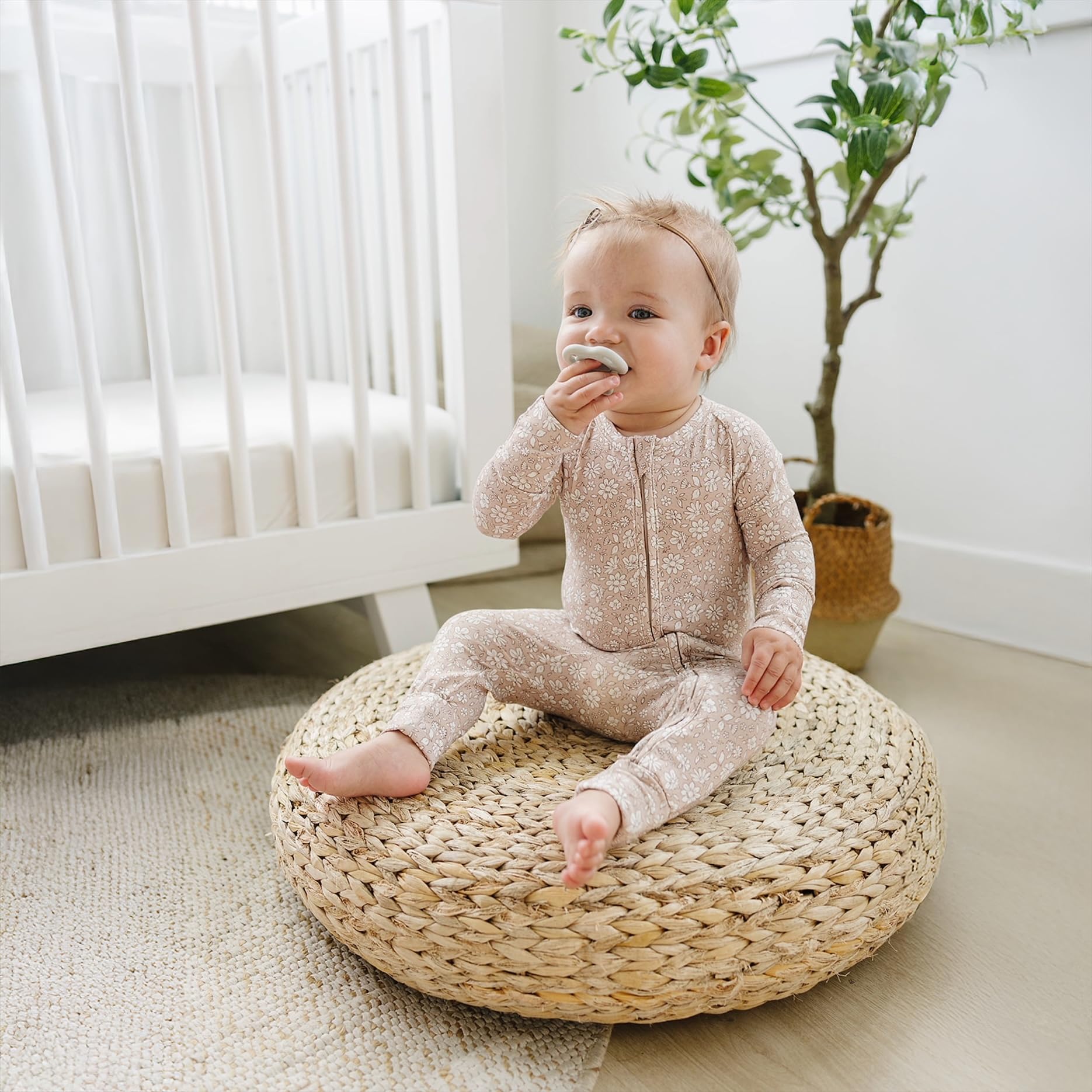 Sweet Cotton Baby pacifier modern colors set complements baby style.