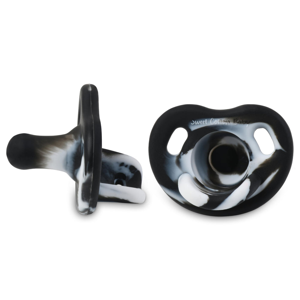 Sweet Cotton Baby pacifier soft silicone close-up highlights the gentle texture for soothing.