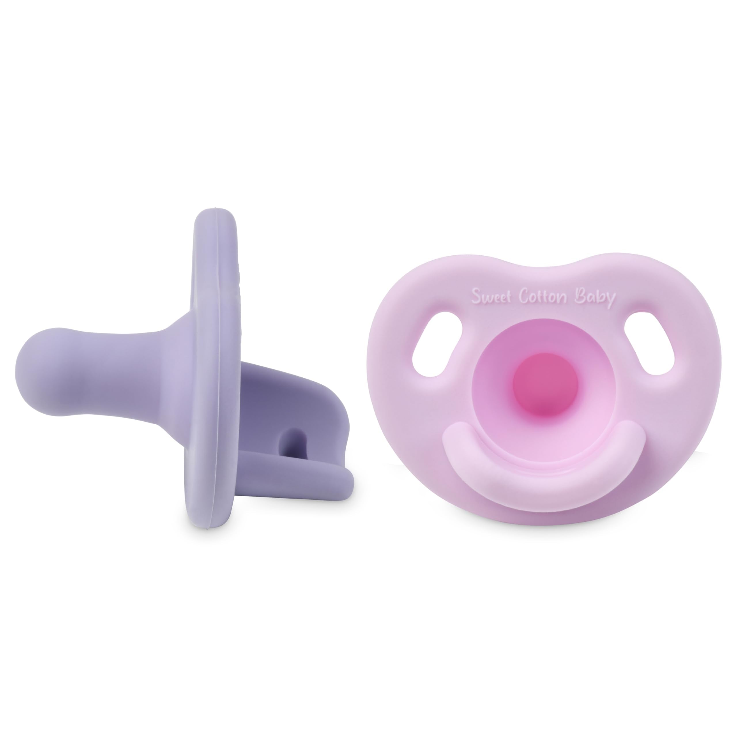 Sweet Cotton Baby pacifier soft silicone closeup promotes gentle soothing for newborns