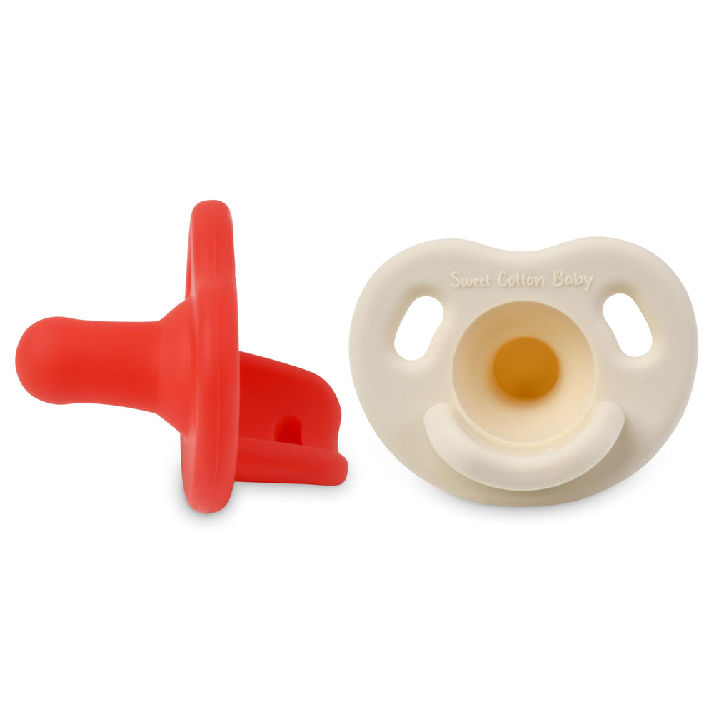 Sweet Cotton Baby pacifier soft silicone close-up for calming comfort and natural latch.