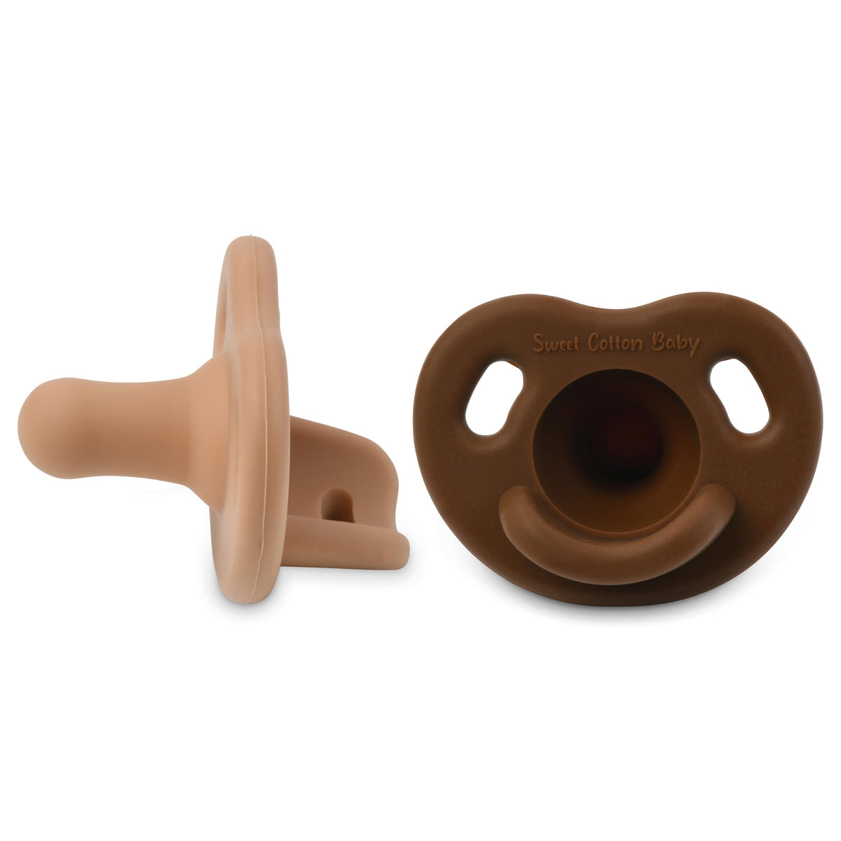 Sweet Cotton Baby pacifier soft silicone close-up for gentle soothing.