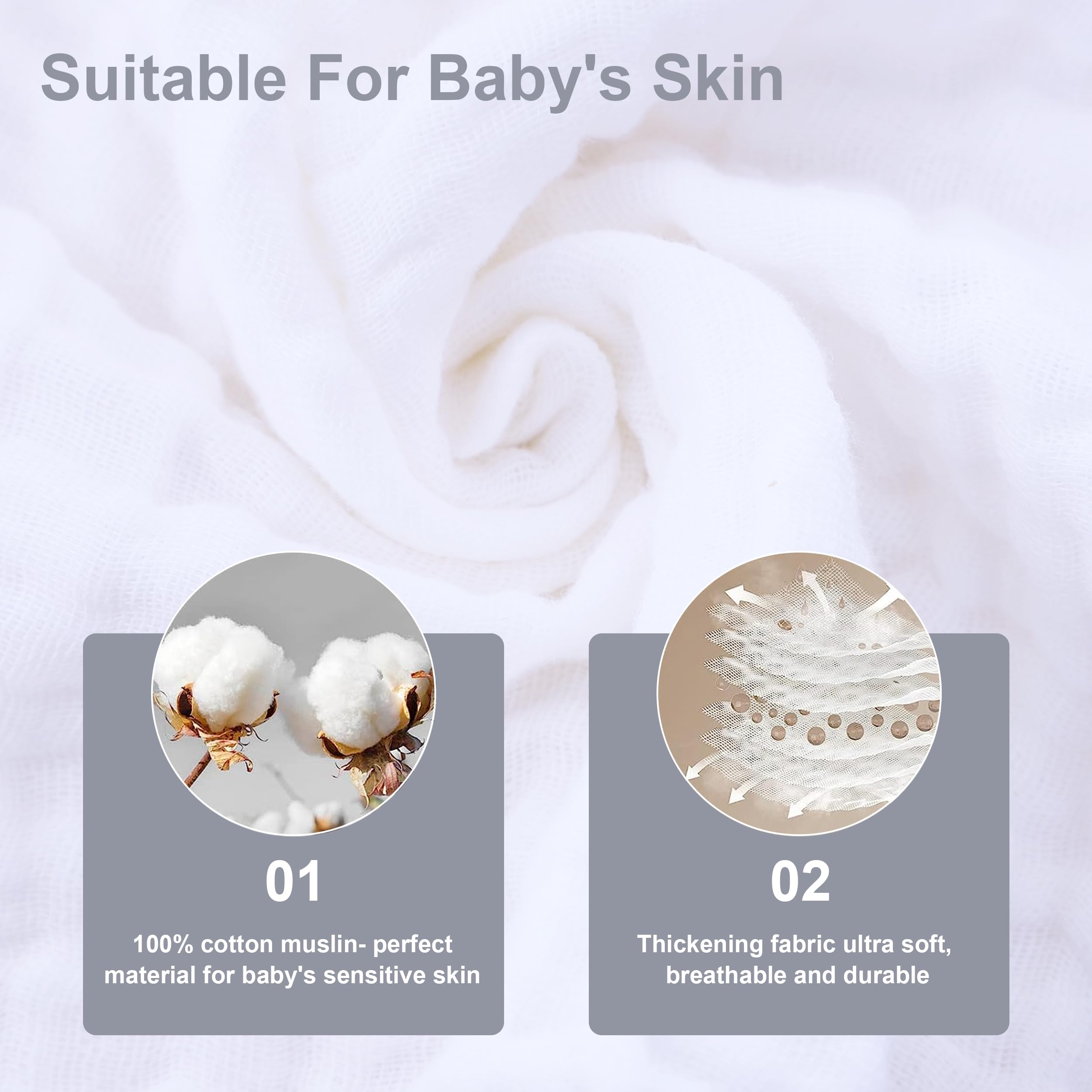Sweet Dolphin muslin washcloths support versatile baby care, from wipes to burp cloths