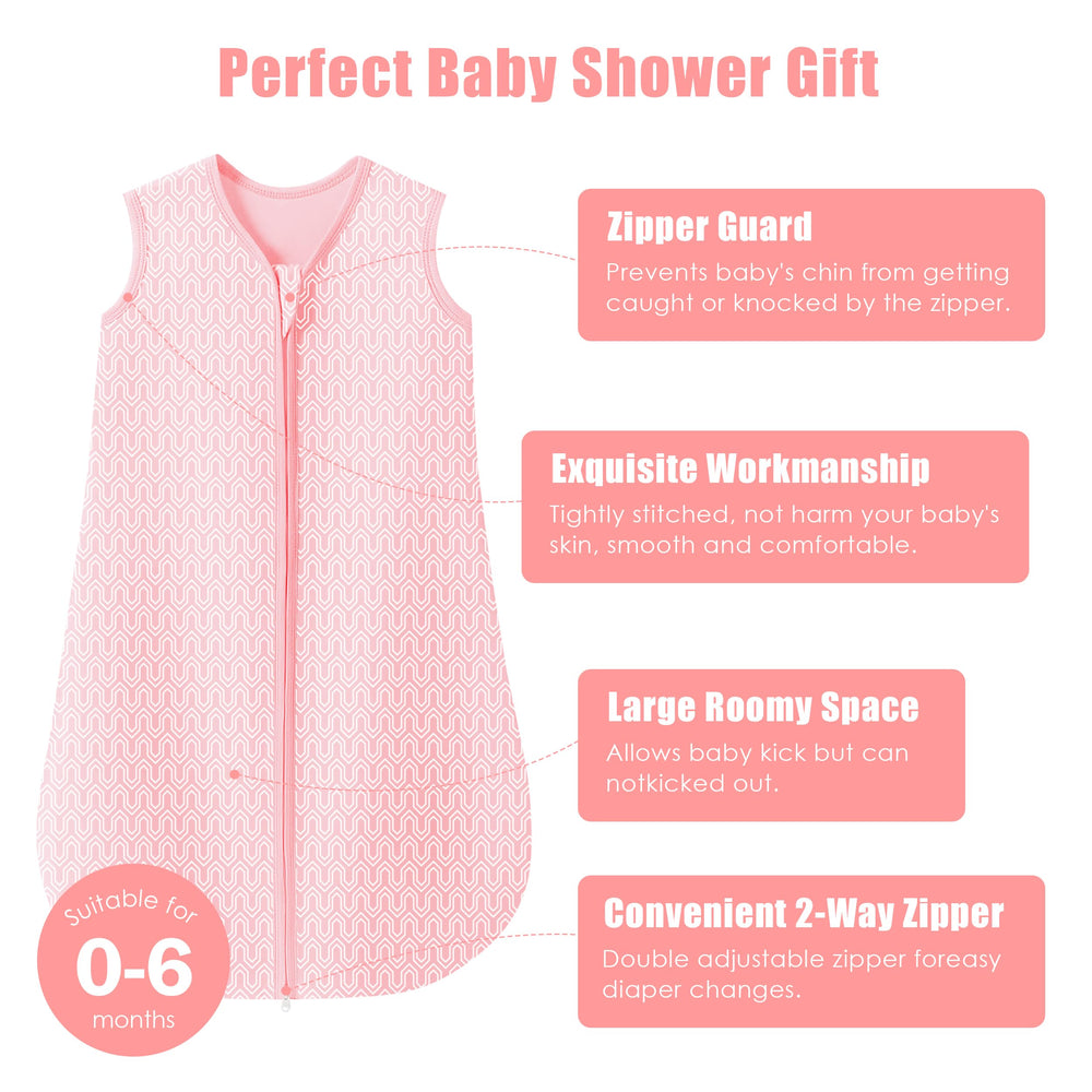 SWEET DOLPHIN 100% cotton fabric texture in soft pink sleep sack.