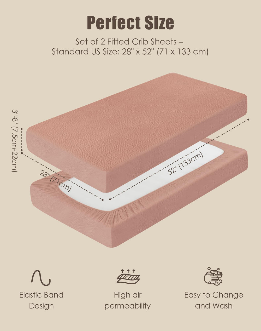Sweet Dolphin folded sheets demonstrating compact storage and gifting potential.