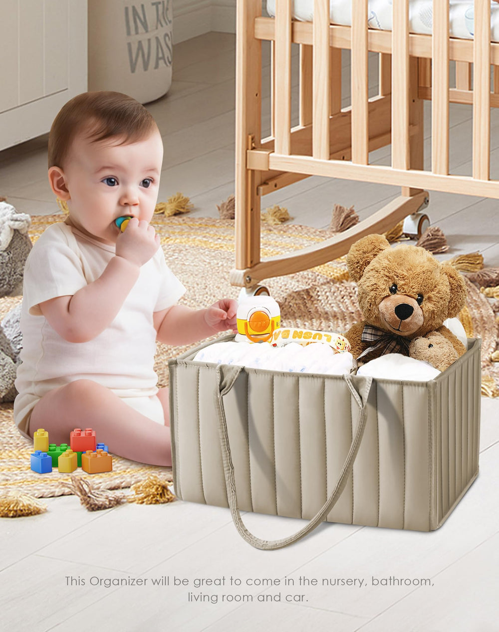 Sweet Dolphin two-pack with sturdy handles supports easy room-to-room organization