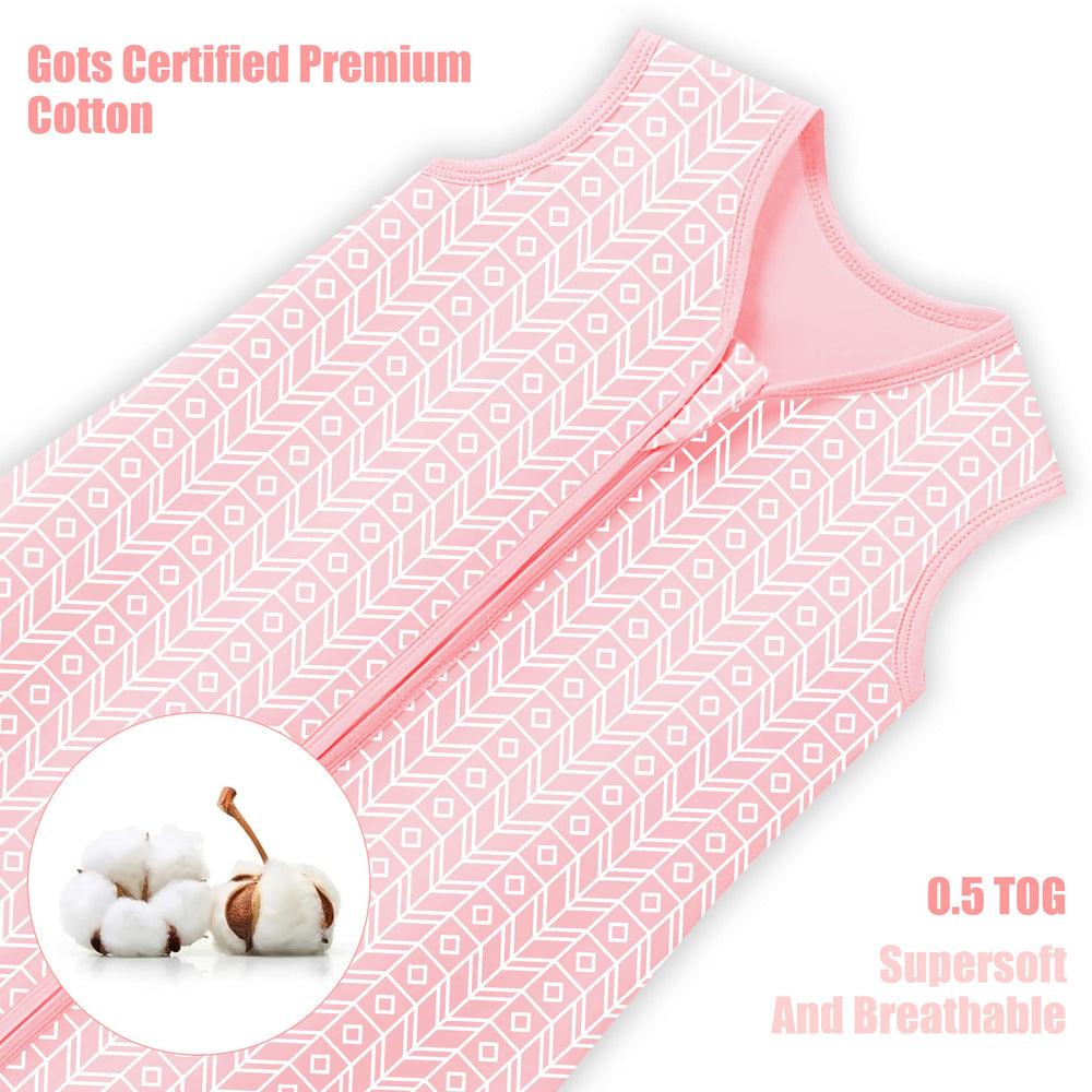 SWEET DOLPHIN sleep sack interior zipper guard protects delicate skin.