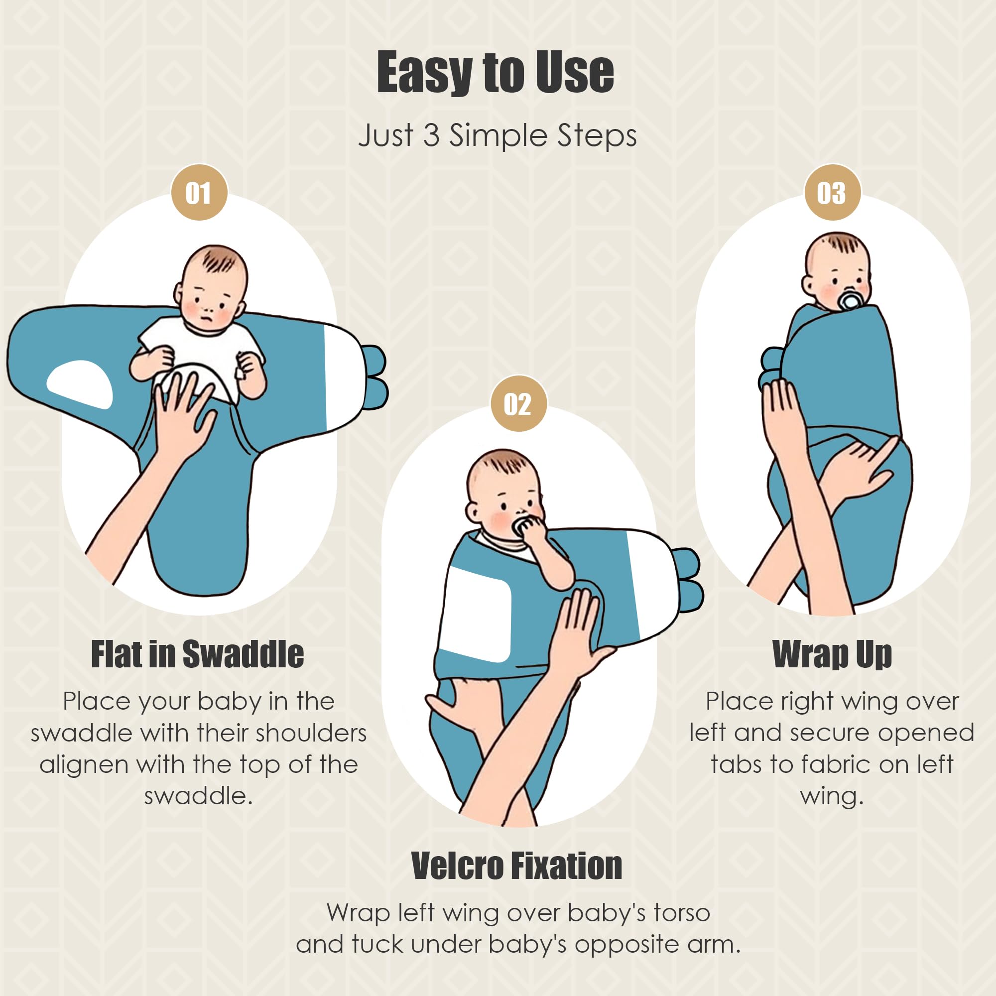 Sweet Dolphin 3pack geometric patterns on soft cotton for everyday use