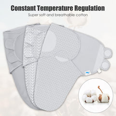 Sweet Dolphin swaddle sack ergonomic wrap supports snug, secure positioning.