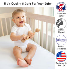 Sweet Jojo Designs diaper stacker keeps diapers organized and within easy reach.
