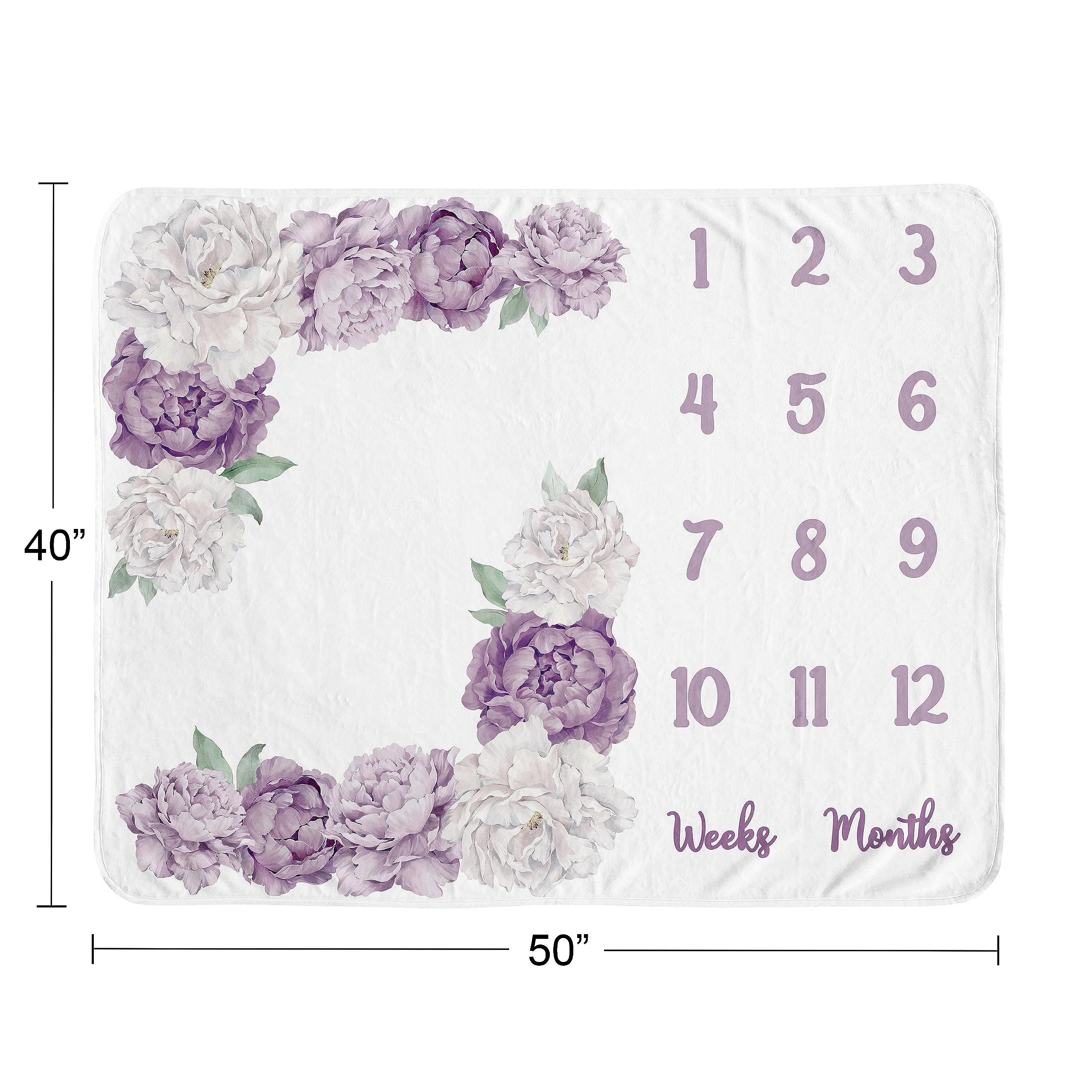 Sweet Jojo Designs Boho Floral Print Background enhances newborn portraits with gentle colors.