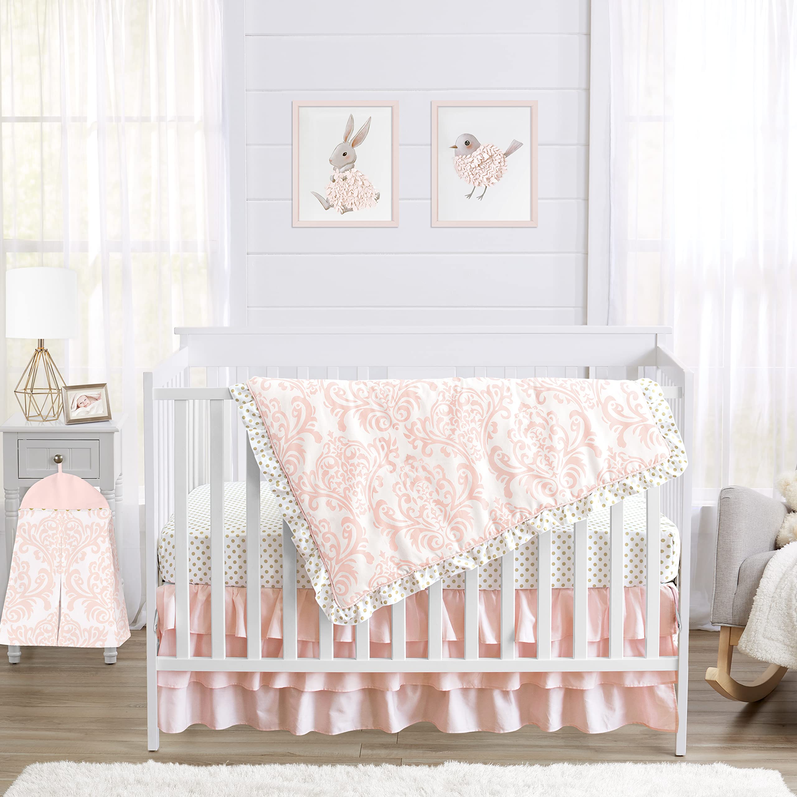 Sweet Jojo Designs Amelia crib blanket close-up for cozy nursery ambiance.