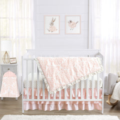 Sweet Jojo Designs Amelia crib blanket close-up for cozy nursery ambiance.