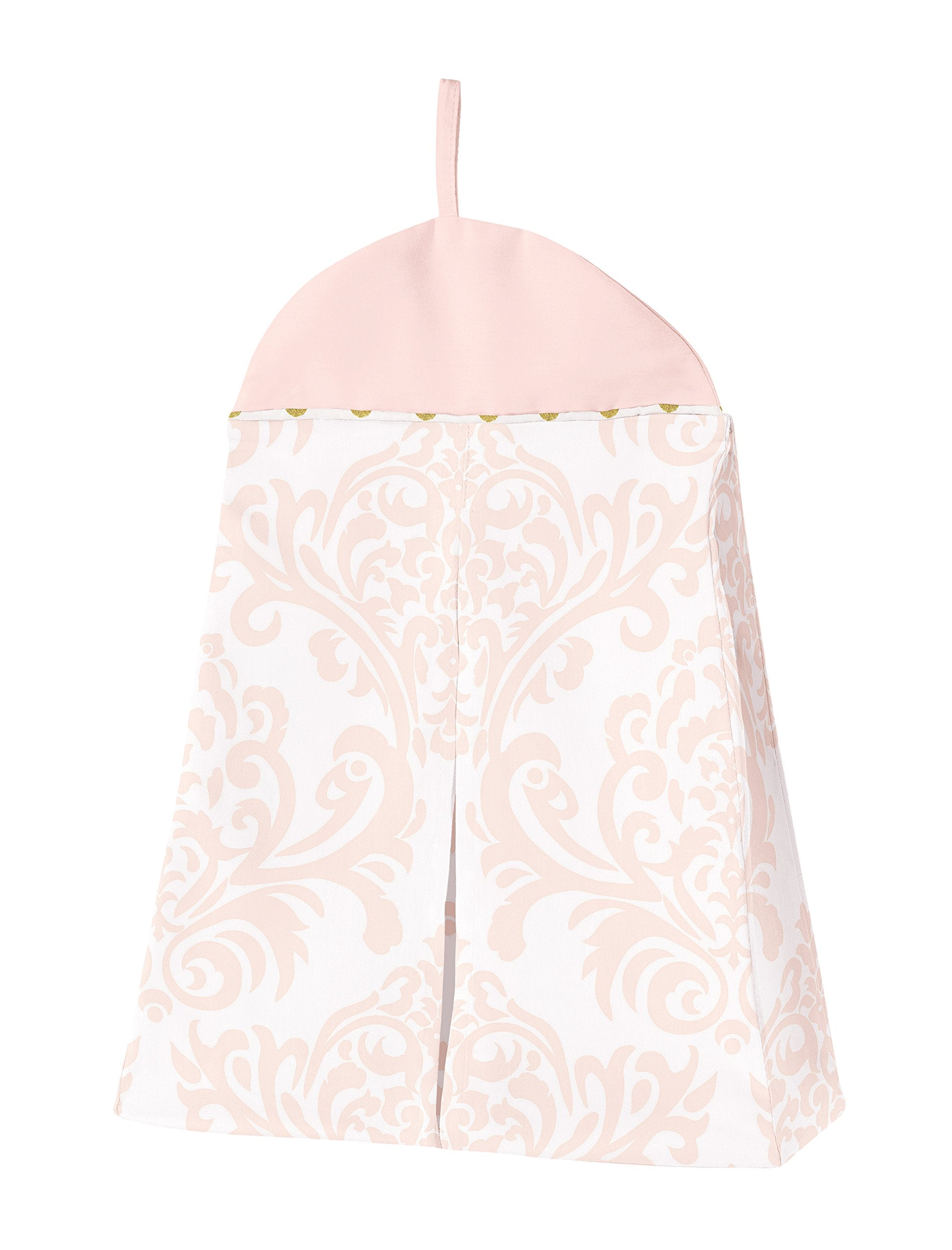 Sweet Jojo Designs Amelia damask detail for chic nursery styling.