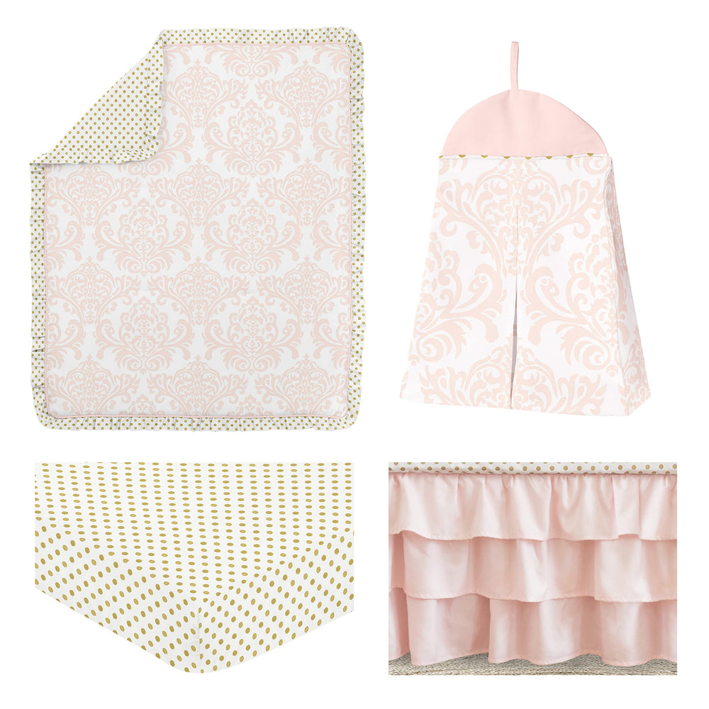 Sweet Jojo Designs Amelia fitted sheet close-up for soft, secure crib fit.